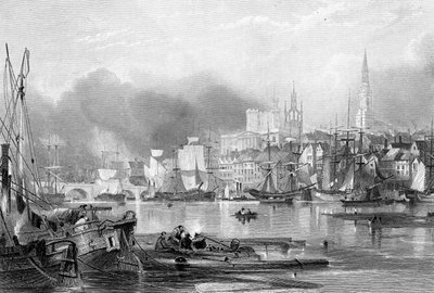 Newcastle-upon-Tyne, engraved by Edward Finden by George Balmer